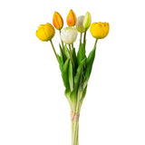 Kopu Kunstbloemen Bos Tulpen Mix 7 Stuks 39 cm - Geel