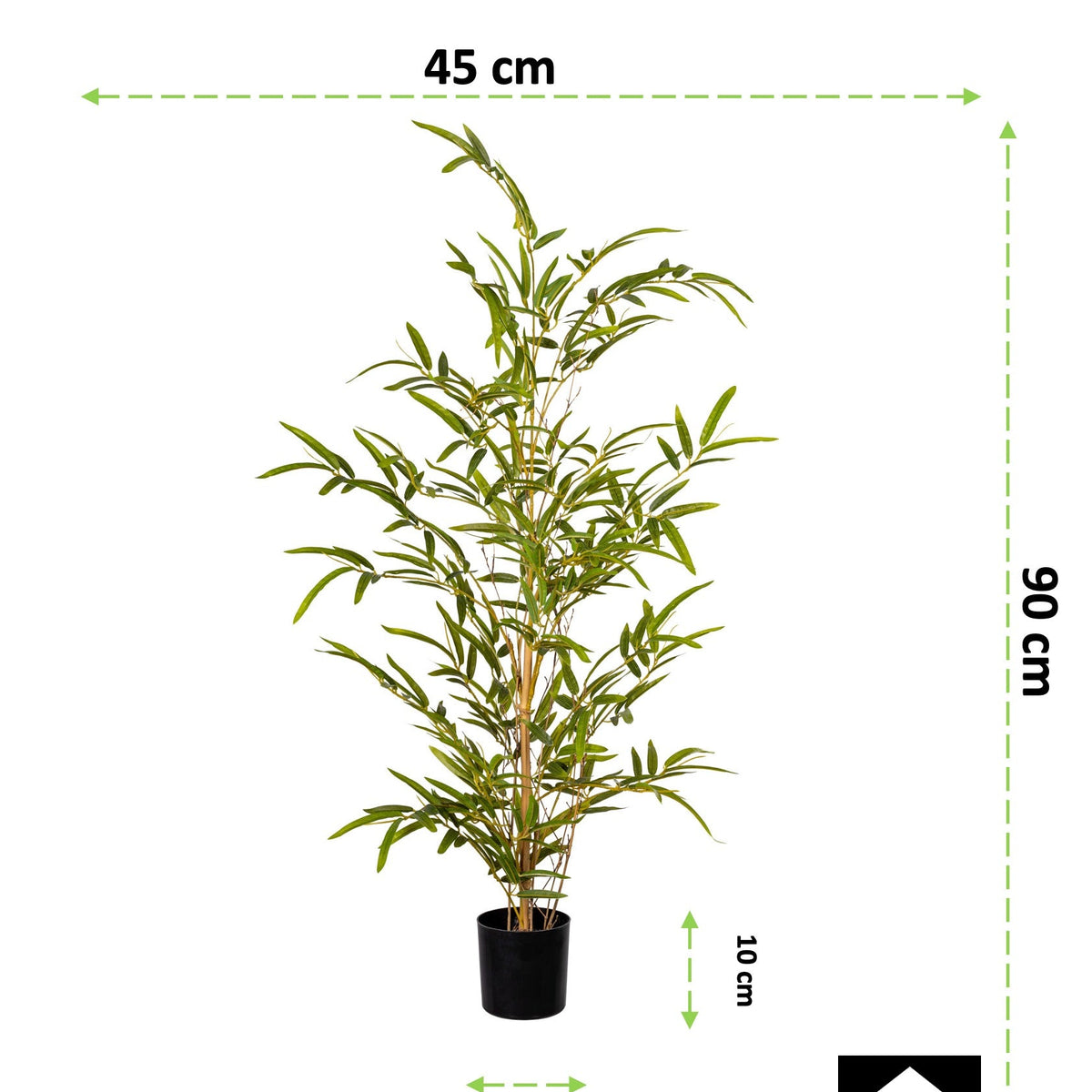 Kopu® Kunstplant Bamboe 90 cm - in zwarte pot - Nepplant