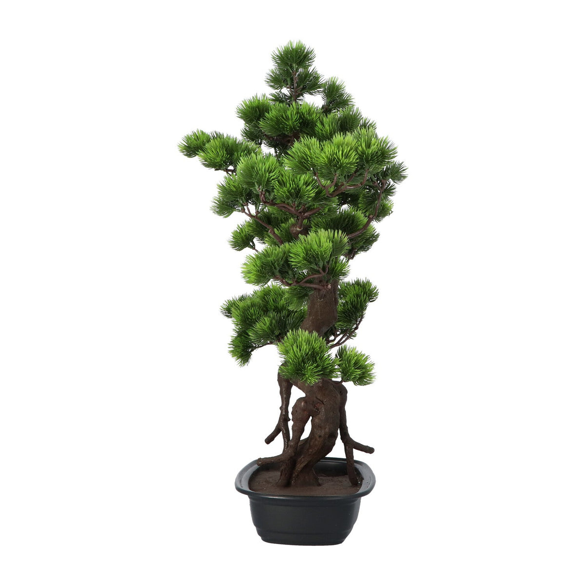 Kopu® Kunstplant Bonsai 65 cm Pijnboom met zwarte Pot - Bonsai boompje