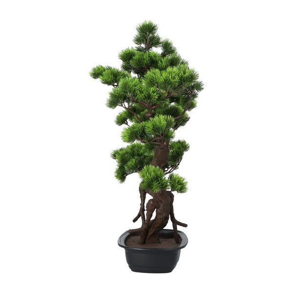 Kopu® Kunstplant Bonsai 65 cm Pijnboom met zwarte Pot - Bonsai boompje