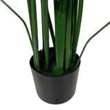 Kopu® Kunstplant Canna 140 cm 20 bladeren - in zwarte pot - Bloemriet