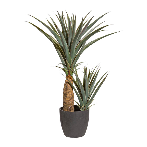 Kopu® Kunstplant Agave 80 cm in zwarte Pot - 2 stammen - Nepplant