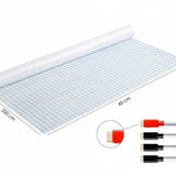Whiteboard Folie XL Zelfklevend 45 cm x 200 cm - Inclusief 4 Stiften en Wisser