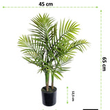 Kopu® Kunstplant Bergpalm 65 cm 3 stammen - in zwarte pot - Nepplant