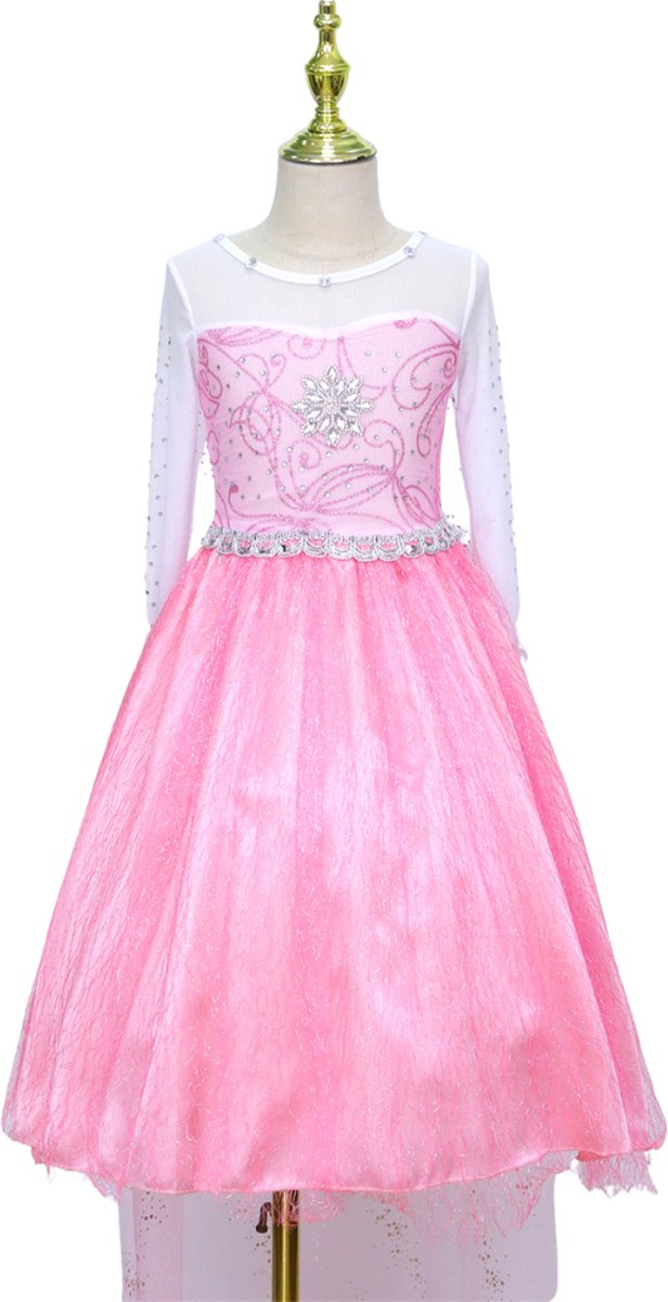 Elsa Verkleed Jurk met Ster Roze