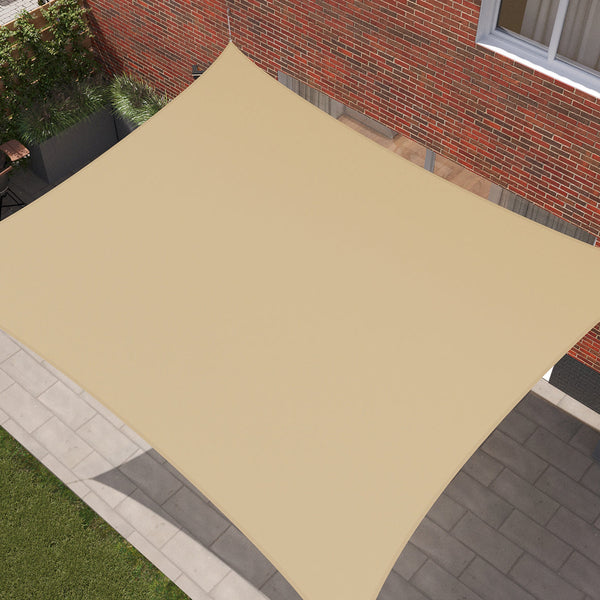 Kopu® Schaduwdoek Rechthoek 4x5 m Waterdicht - Zonnedoek - Zand
