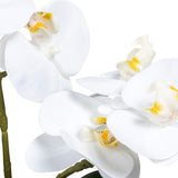 Kopu® Kunstbloem Witte Orchidee 35 cm in mooie witte Vaas - Phalenopsis