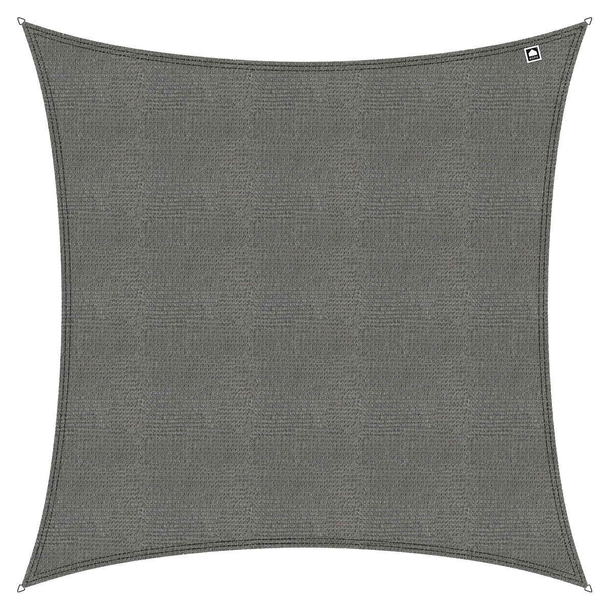 Kopu® Schaduwdoek Vierkant 5x5 m - 280 gram Waterdoorlatend - Grijs