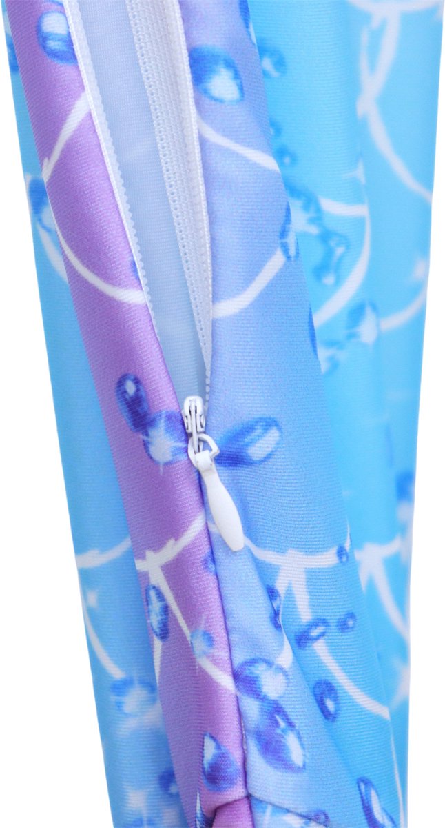 Zeemeerminstaart met bikini verkleed set Blauw en Paars