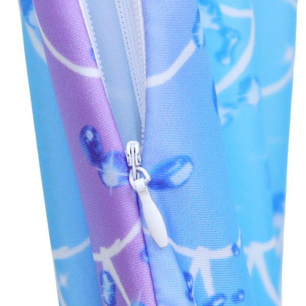 Zeemeerminstaart met bikini verkleed set Blauw en Paars
