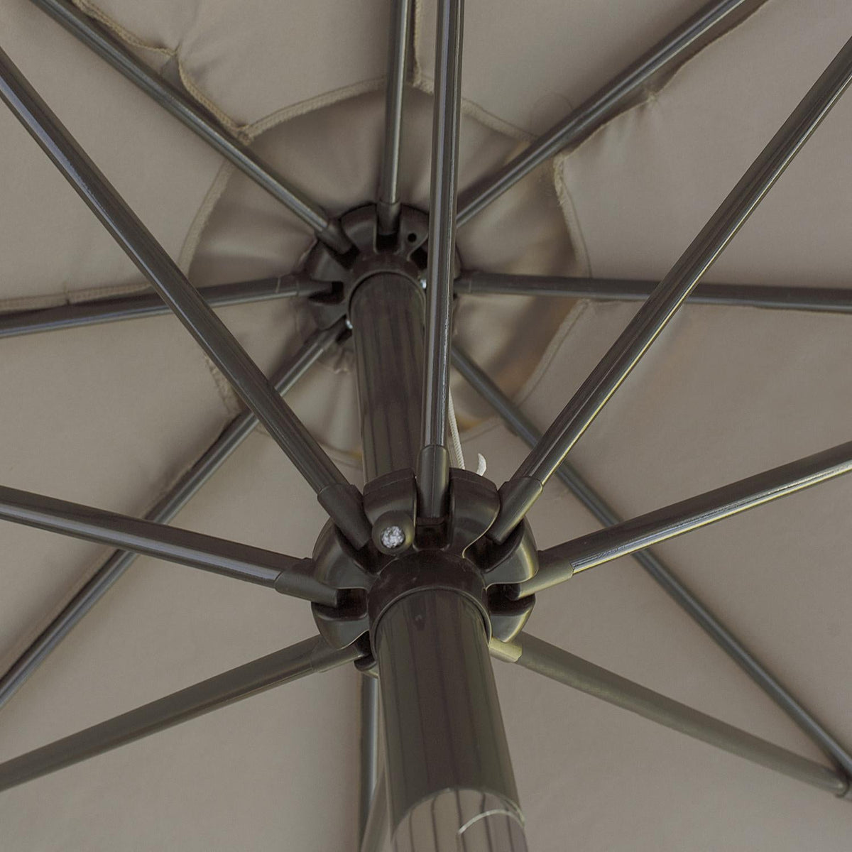 Kopu® ronde stokparasol 300 cm Calma met hoes en voet - Taupe