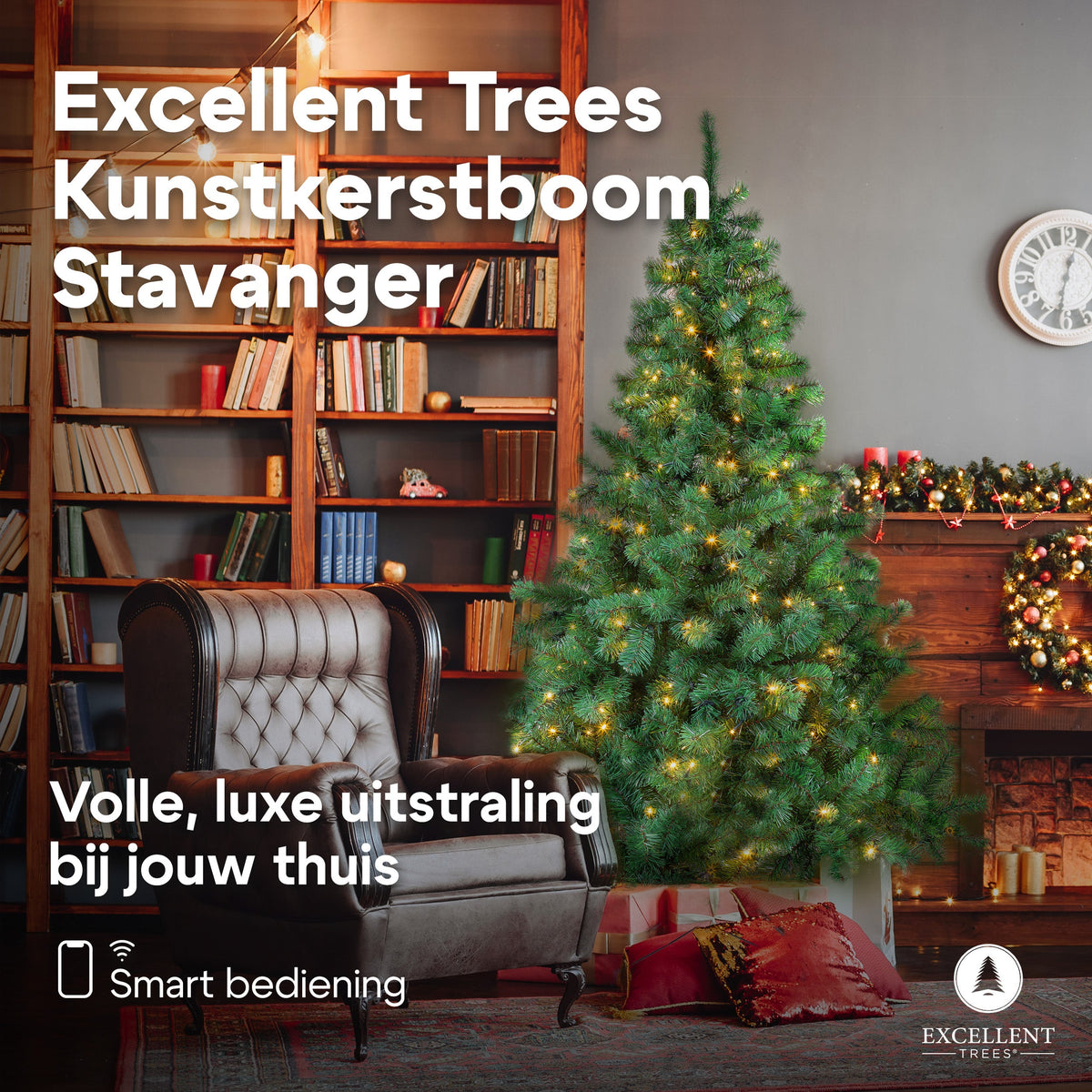 Excellent Trees® Stavanger LED 210 cm - Kerstboom met Verlichting en Smart App