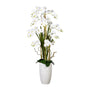 Kopu® Kunstplant Orchidee 160 cm Wit in Hoge Bloempot - Phalaenopsis