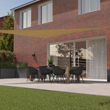 Kopu® Schaduwdoek Driehoek 5x6x7,8 mtr 230 grams Waterdicht - Zand