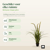 Kopu Kunstplant Miscanthus 90 cm - 3 pluimen - in zwarte pot