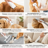 Carewat 6-in-1 Huisdier Stofzuiger en Trimmer Set – Professionele Hondentondeuse met Stofzuiger – Trimset Hond en Kat – Stil, Krachtig en Hygiënisch