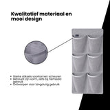Schoenenkast Hangend - Schoenenzak 6 vakken - Opbergen van Schoenen aan Deur - Schoenenzak Grijs - Oplossing voor rondslingerende schoenen - Hoogwaardige Schoenenkast