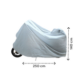 Motorhoes - Waterafstotend - 250 x 140 cm - Zilver met Reflectie - Motorhoes Waterafstotend Buiten - Motorhoes