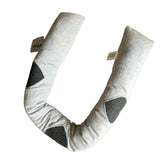 Tochtrol - Grijs Hartjes - Katoen - 90 x 10 cm - Tochthond - Tochtstopper - Isolatie tegen Tocht