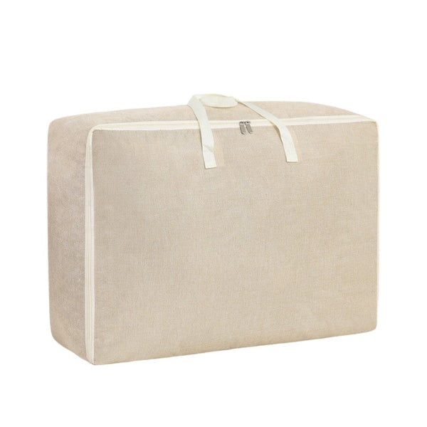 Opbergzak XXL Dekbed - Beige - 70 x 50 x 30 cm - Opbergtas voor Dekbed en Kleding - Kledingzak XXL