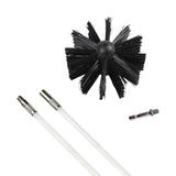 Schoorsteenborstel - 8 meter - Diameter 10 cm - Schoorsteenveeg set - Borstelset voor Boormachine - Schoorsteenveger