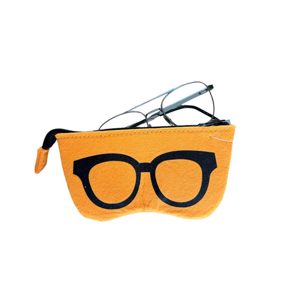 Brillenetui - Oranje - Vilt - Brillen etui - Bril Beschermer - Brillendoos - Brillenkoker - Brillenhoes