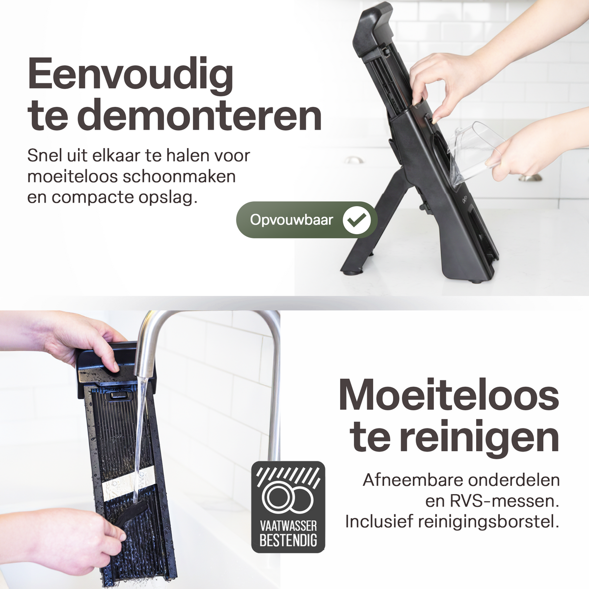 Chefino Taglio - Mandoline - Groentesnijder met Opvangbak – Verstelbare Groente Snijder – Julienne Snijder – Blokjessnijder – Groente Hakker – Mandoline Keuken – Komkommer, Ui en Groente Snijden