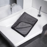 Droogdoek Badkamer - 2 Stuks - 50x35 cm - Grijs - Microvezeldoek - Autowas Doek