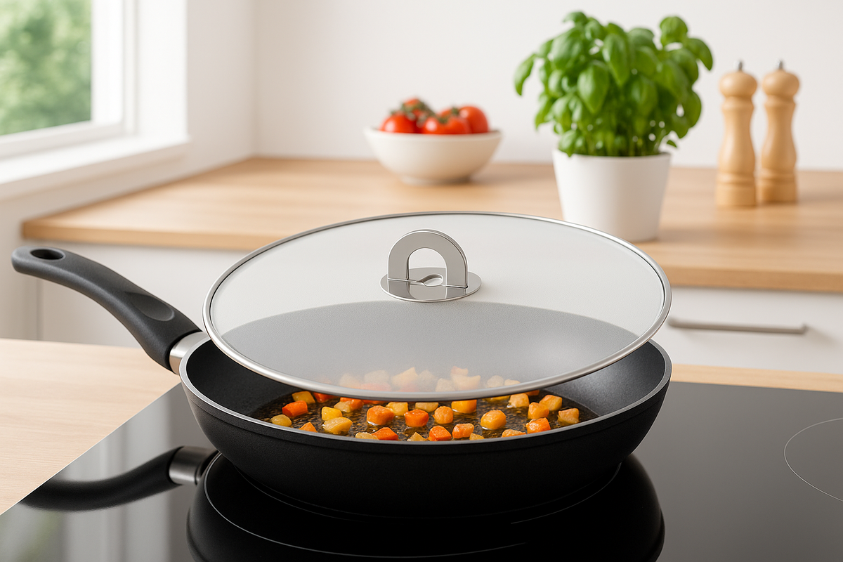 RVS Antispatdeksel Set van 3 – Ø20 - Ø25 - Ø30 cm – Spatdeksel voor Pan – Fijne Antispat Zeef – Vetbeschermer voor Bakken & Braden – Vaatwasserbestendig – Universeel Formaat