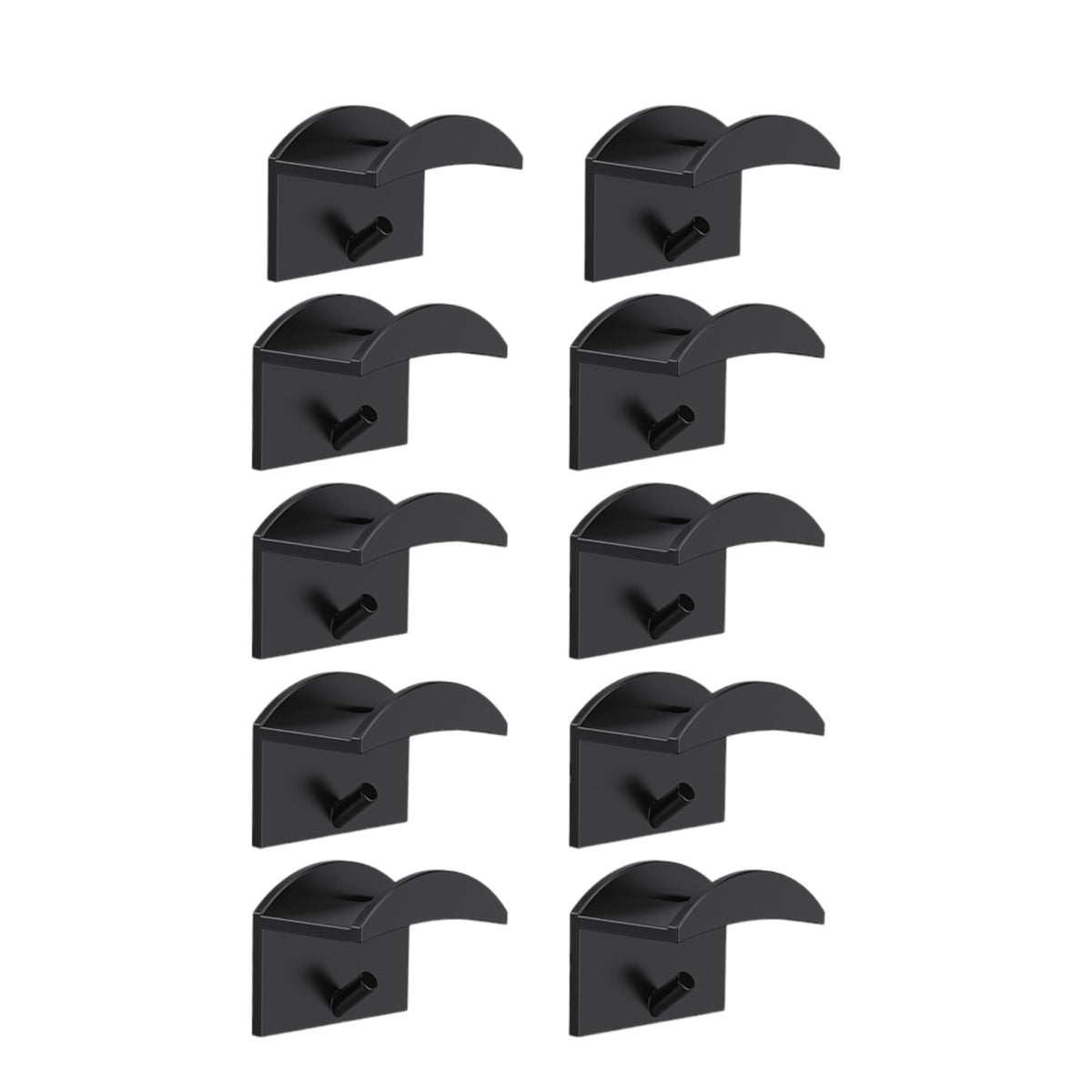 Cap Rack - 10 Stuks - Zwart - Petjeshouder - Petjeshouder - Hoeden Opberger - Pettenrek - Petten Houder