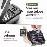 Chefino Multi - Groentesnijder Set 12-delig – Mandoline Snijder & Groentehakker – Blokjessnijder, Julienne Snijder & Rasp – Groente Snijder met Opvangbak 1L – Keukensnijder met 7 Snijopties