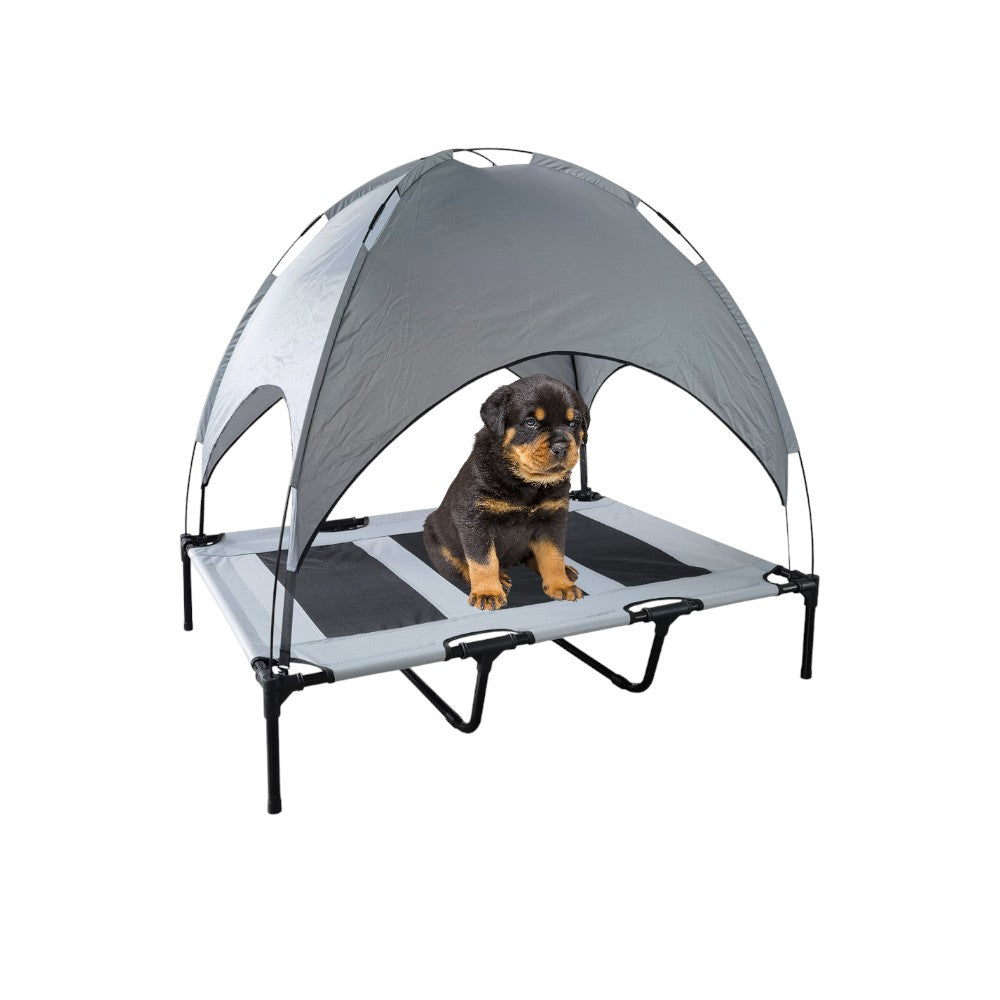 Opvouwbare hondenstretcher - Hondenbed met Zonnedak - Hondenbed - Honden ligbed - Hondenbed met Regendak