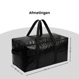 Opbergtassen XL - Zwart - 4 Stuks - 92 Liter - Verhuistassen - Big Shopper - Waterdicht - Opbergzak met Handvat (kopie)