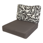 Kopu® Retro Flower Loungekussenset Zit en Rug 60 cm - Grey