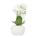 Kopu Kunstplant Orchidee 33 cm In Witte Sierpot 13x9cm - Wit