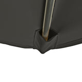 Kopu® rechthoekige parasol Bilbao 150x250 cm met hoes en voet - Antraciet