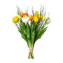 Kopu® Kunstbloemen bos Tulpen Mix 12 stuks met Twijgen 39 cm - Geel
