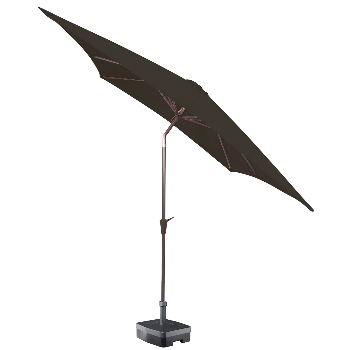 Kopu® Malaga Parasol Vierkant 200x200 cm met Knikarm - Antraciet