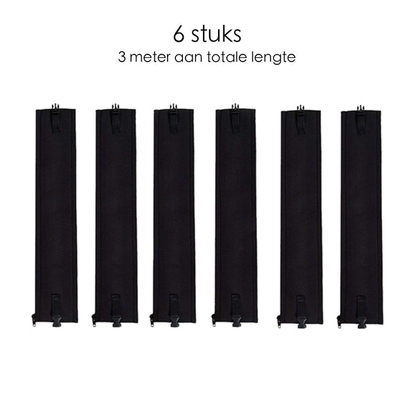 Kabelgoot - Kabel Organiser Set - 6 Stuks - Zwart