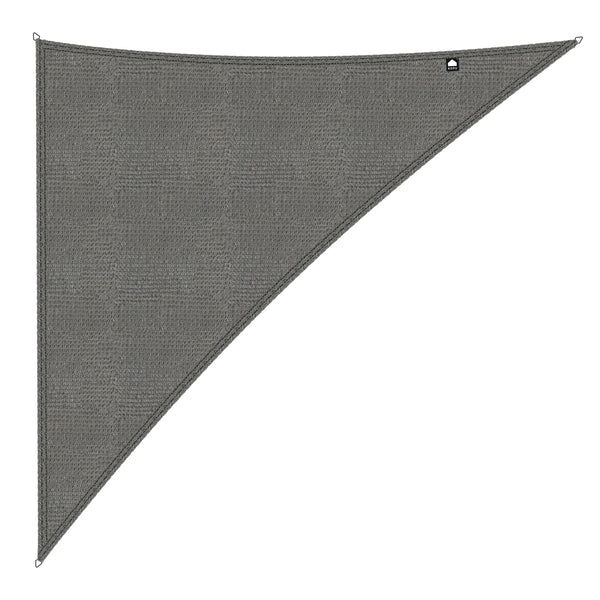 Kopu® Schaduwdoek Driehoek 5x6x7,8mtr 280 grams Waterdoorlatend Grijs