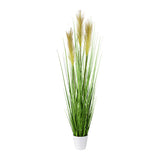 Kopu® Kunstplant Pampusgras 95 cm - 3 pluimen - in witte pot