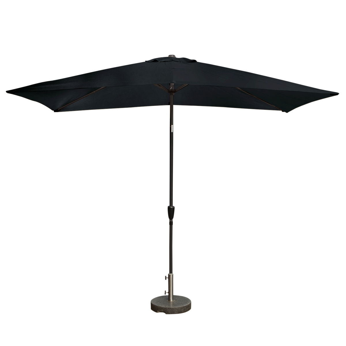 Kopu® Bilbao Parasol Rechthoekig 150x250 cm met Knikarm - Zwart