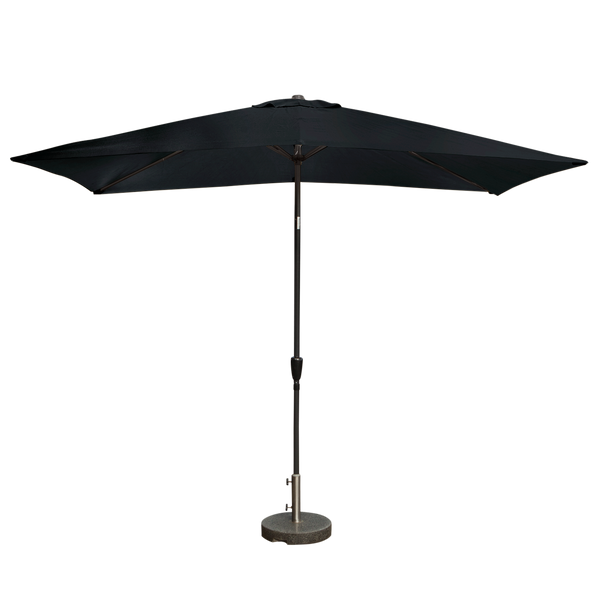 Kopu® Bilbao Parasol Rechthoekig 150x250 cm met Knikarm - Zwart
