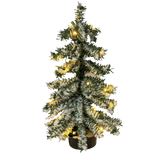 Excellent Trees® Valbo Mini Kerstboom 50 cm met batterij verlichting en Sneeuw - Kunstkerstboom met 72 Lampjes