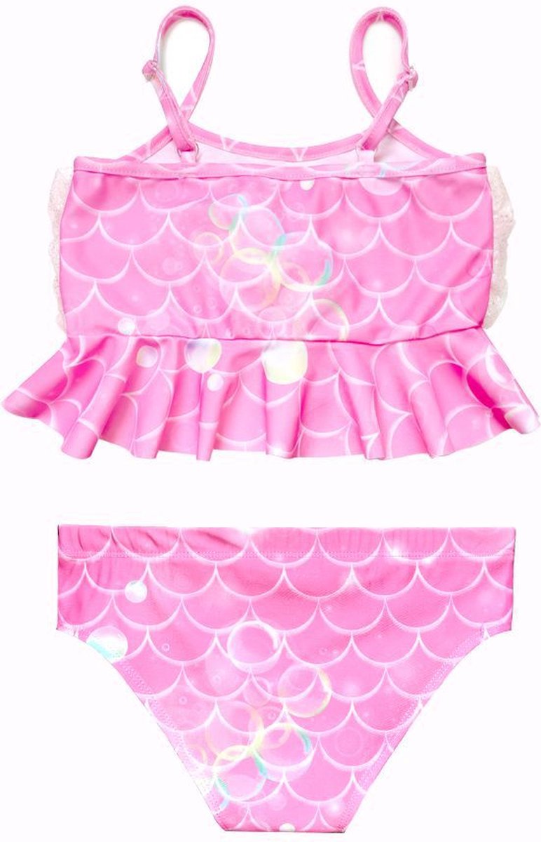 Zeemeerminstaart met bikini verkleed set Regenboog Kleuren met MONOVIN