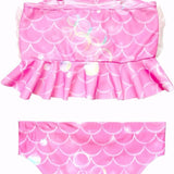Zeemeerminstaart met bikini verkleed set Regenboog Kleuren met MONOVIN