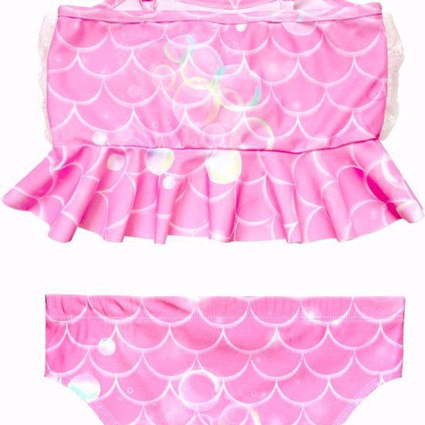 Zeemeerminstaart met bikini verkleed set Regenboog Kleuren met MONOVIN