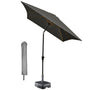 Kopu® rechthoekige parasol Bilbao 150x250 cm met hoes - Antraciet
