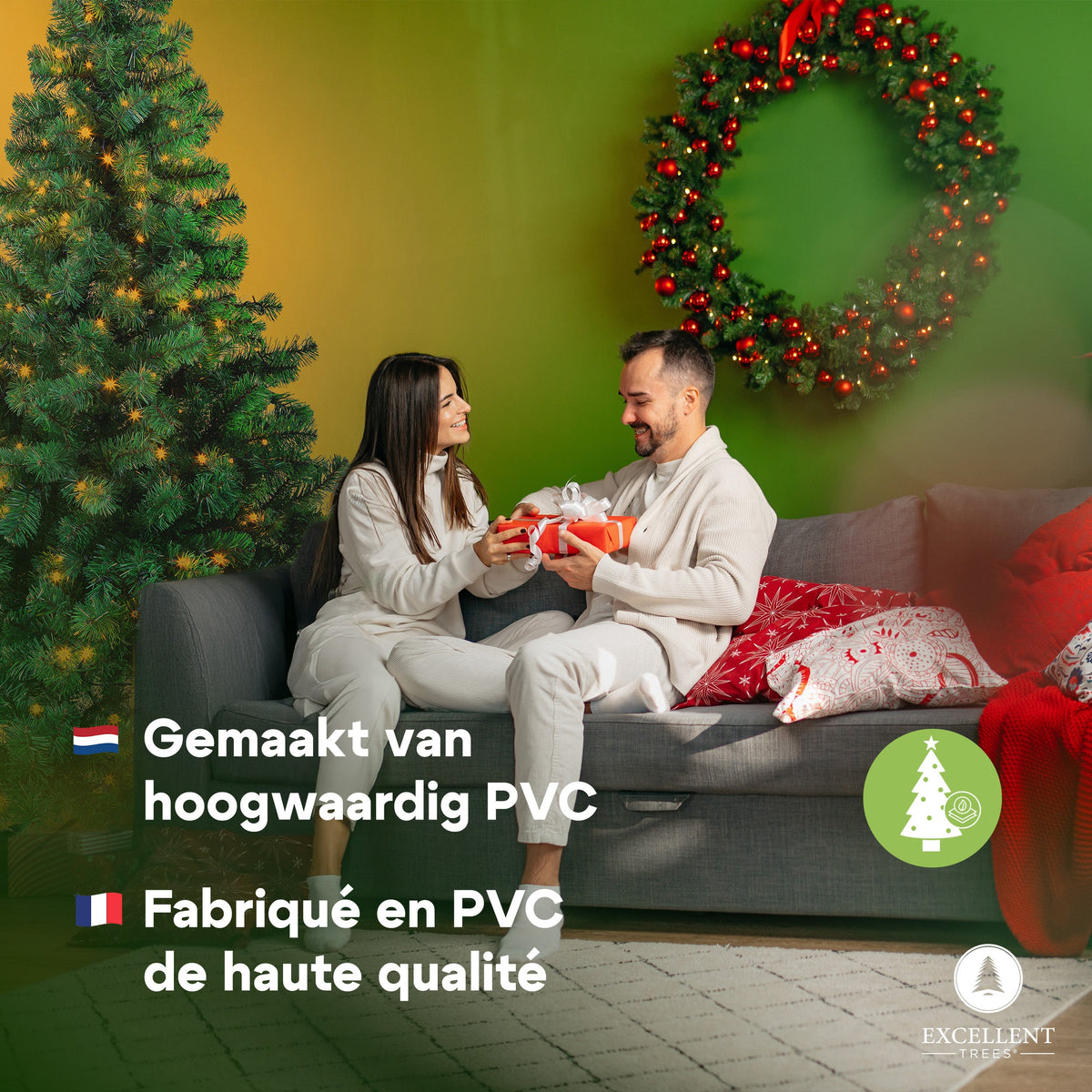Kerstboom Excellent Trees® LED Stavanger Green 210 cm met verlichting - nu met Opbergtas t.w.v. € 27.95