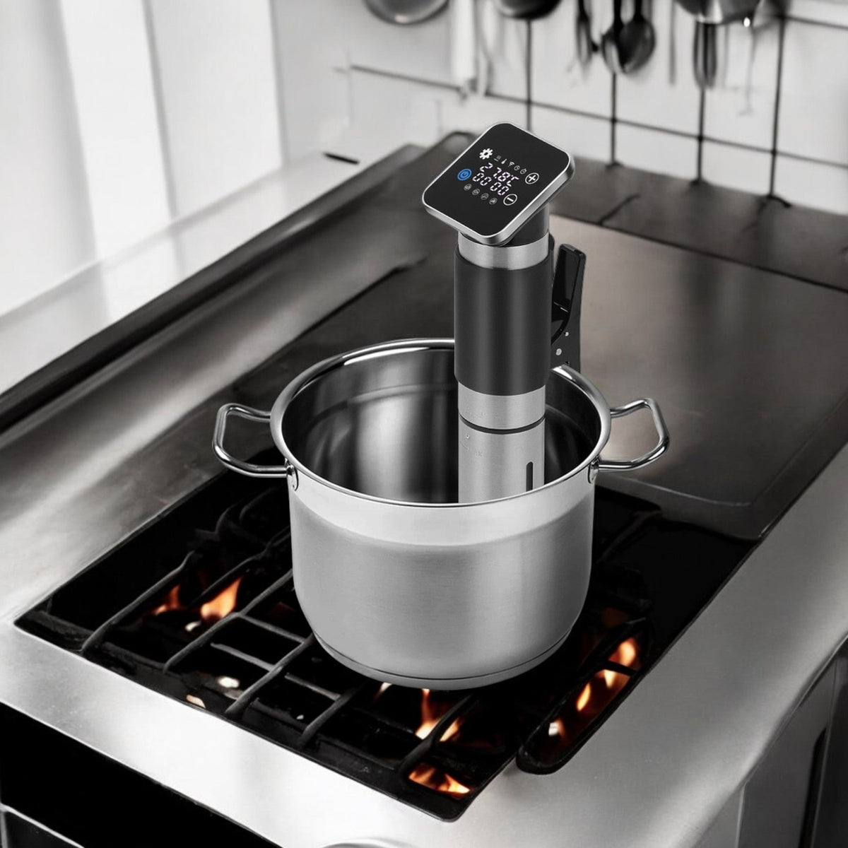 Sous Vide Stick met Wi-Fi en App – Smart Slowcooker – Zwart/RVS – Voor Perfect Slow Cooking